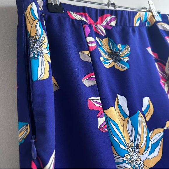 Monterey Club Blue Floral Skort, Large, Golf, Tennis, Athletic Skort, Athleisure - Picture 9 of 9